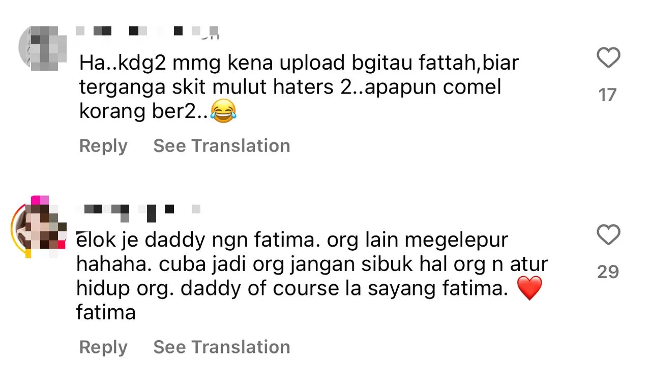 Layan Fatima Macam ‘Princess’, Kapsyen Ringkas Fattah Amin Buat Ramai Tersentuh Hati