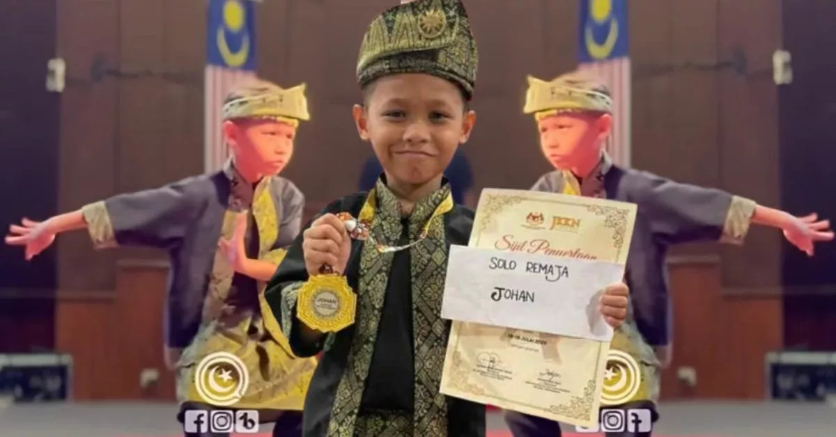 Baru Darjah 2, Tapi Jurus Tari Macam Pendekar! Adrean 8 Tahun Dinobatkan Johan Silat