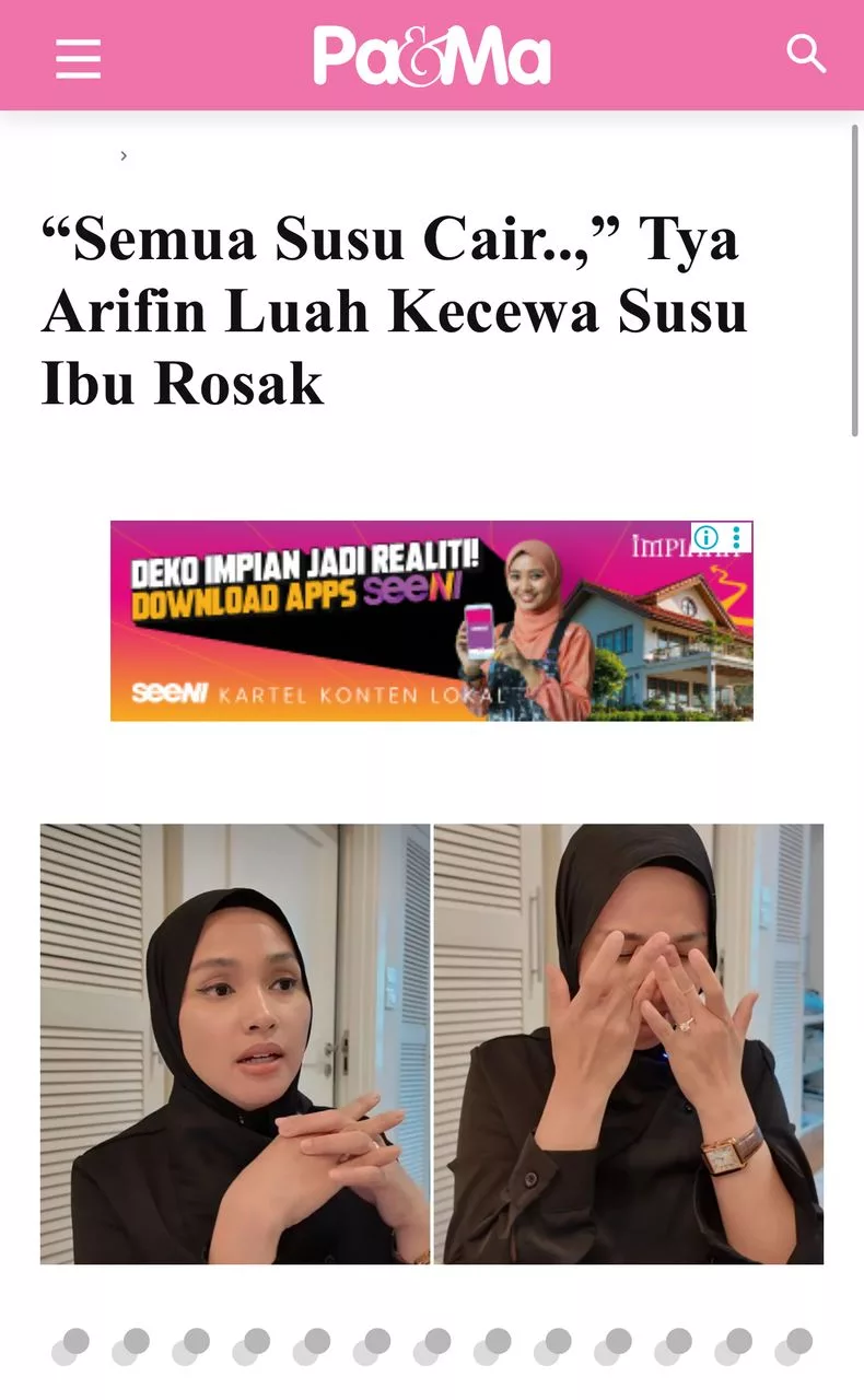“Semua Susu Rosak…” Pernah Luah Kecewa Stok Susu Badan Rosak, Tya Ariffin Terima Anugerah Ikon Selebriti Penyusuan Badan