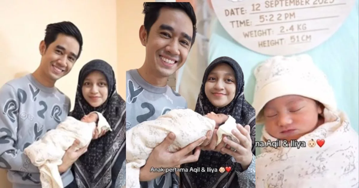 "Comelnya Baby" Kini Bergelar Bapa, Aqil Zulkiflee Kongsi Nama & Wajah Anak!