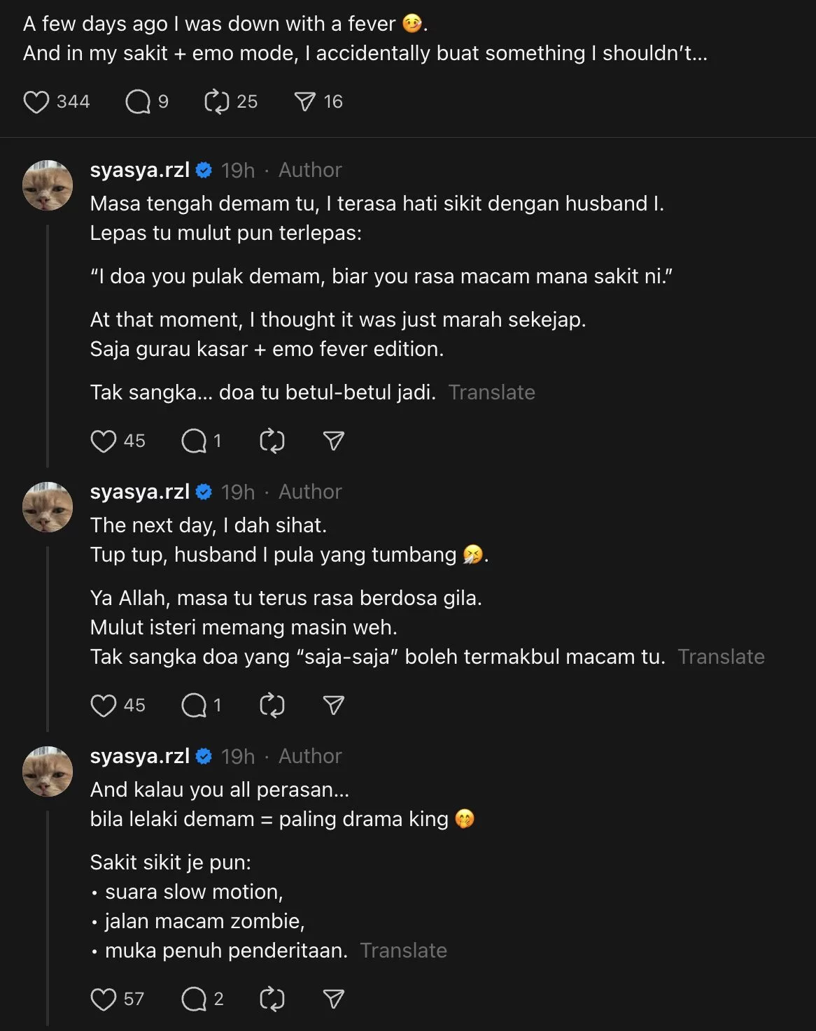 Syasya Rizal Menyesal, Doa Suami Demam Jadi Kenyataan – ‘Mulut Isteri Memang Masin’