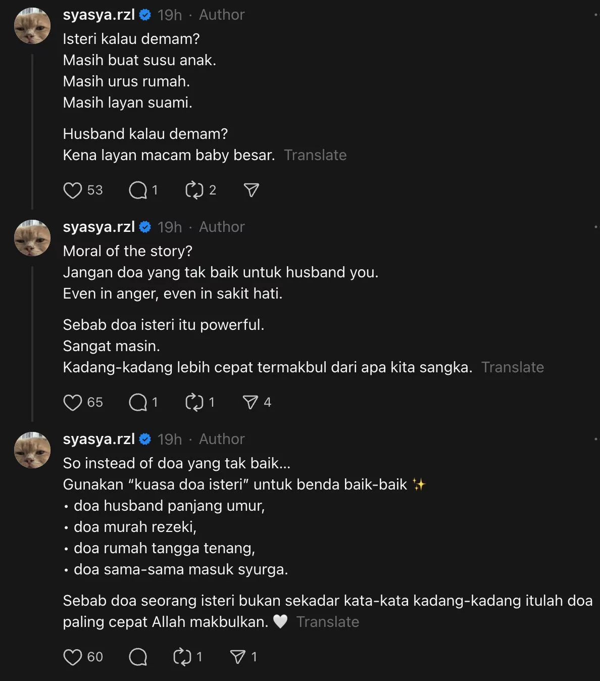 Syasya Rizal Menyesal, Doa Suami Demam Jadi Kenyataan – ‘Mulut Isteri Memang Masin’