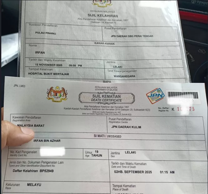 "Dulu Daftar Sijil Kelahiran, Hari Ini Sijil Kematian..." Tular Coretan Duka Ayah Kehilangan Anak 15 “Dulu Daftar Sijil Kelahiran, Hari Ini Sijil Kematian…” Tular Coretan Duka Ayah Kehilangan Anak