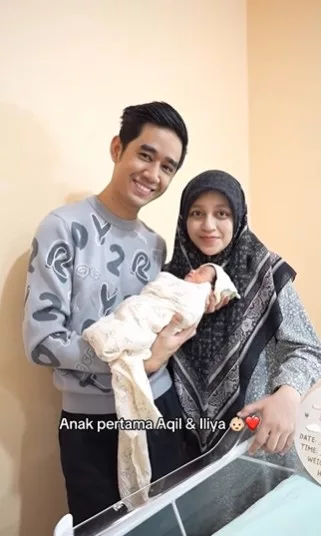 “Comelnya Baby” Kini Bergelar Bapa, Aqil Zulkiflee Kongsi Nama & Wajah Anak!