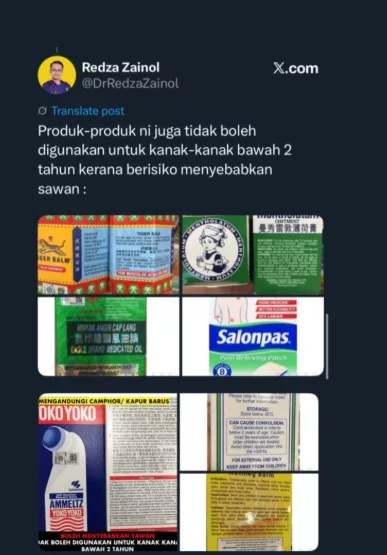 Produk Ada Kapur Barus Elak Guna Pada Anak Bawah 2 Tahun, Doktor Dedah Bahayanya!