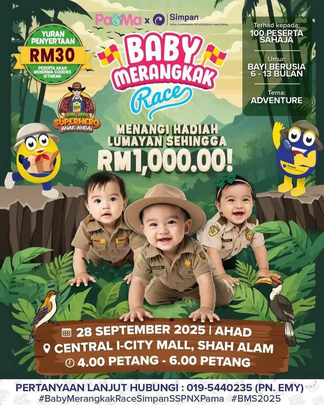 Baby Merangkak Race Kembali Dengan Tema Jungle Adventure, Meriahkan BMS 2025!