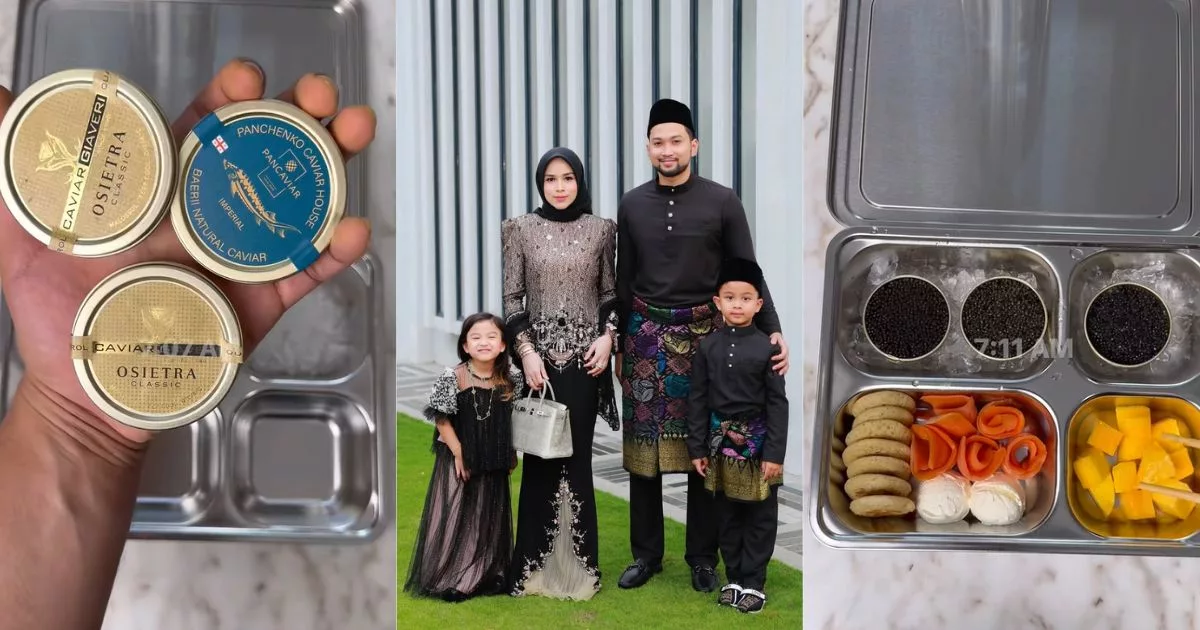 Bekal Hari Pertama Sekolah Anak Farah Wen Jadi Tumpuan, Siap Dengan Caviar!
