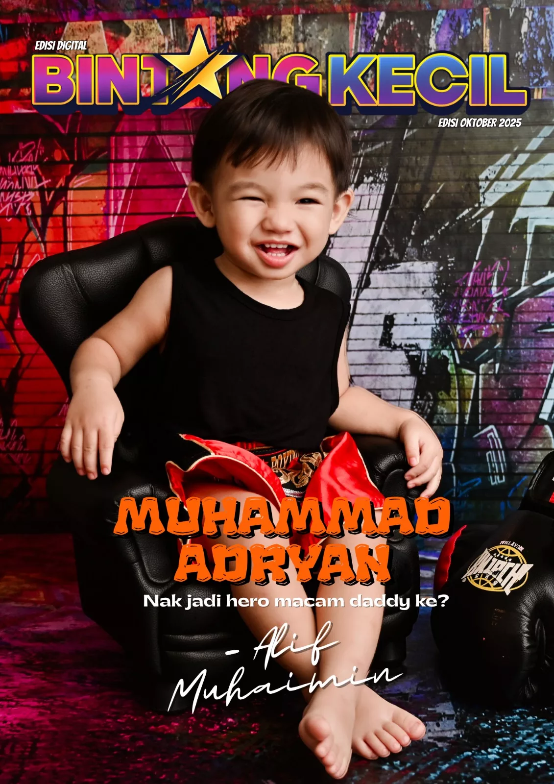 'Chicky', Ceria & Comel! Gaya Juara Adryan Buat Hidup Alif Muhaimin Penuh Warna! 14 ‘Chicky’, Ceria & Comel! Gaya Juara Adryan Buat Hidup Alif Muhaimin Penuh Warna!