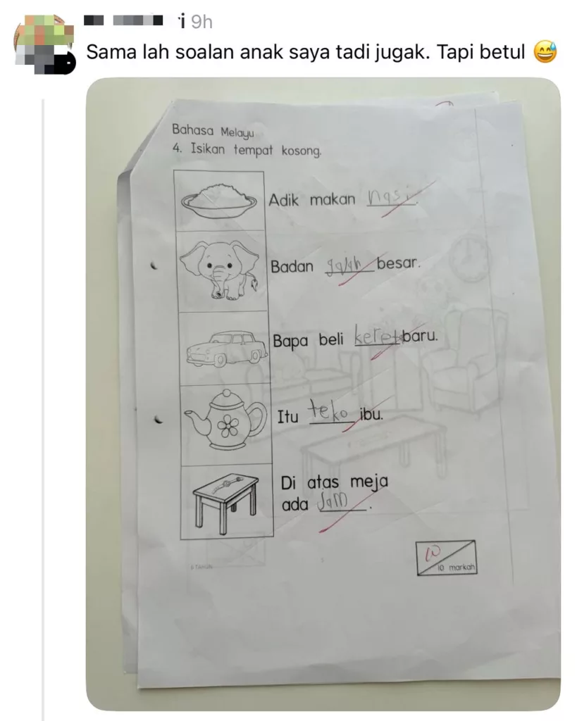 “Maksud Sama Pun Salah?” Cikgu Terlalu ‘Straight’, Jawapan Anak 6 Tahun Dianggap Salah Jadi Pedebatan