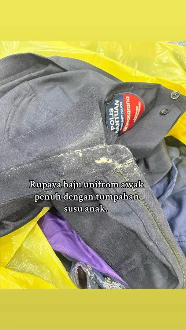 ‘Baju Uniform Penuh Tumpahan Susu Anak’, Kongsi 10 Gambar, Coretan Isteri Arwah Muhammad Amir Undang Sebak