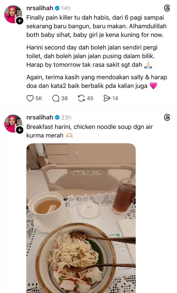 Penuh Emosi & Syukur, Sally Whoo Kongsi Momen Selepas Selamat Bersalin Anak Kembar