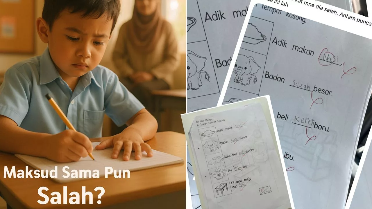 “Maksud Sama Pun Salah?” Cikgu Terlalu ‘Straight’, Jawapan Anak 6 Tahun Dianggap Salah Jadi Pedebatan
