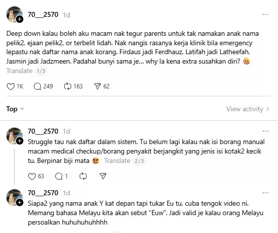 Ejaan Nama Anak: Trend Unik Yang Menyusahkan Urusan Kesihatan & Sekolah, Ibu Ayah Wajib Ambil Tahu