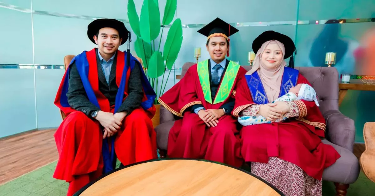 Ibu Berpantang Terima PhD & Suami Pula Sambut Master UTM, Momen Paling Manis Di Pentas Konvo Bersama