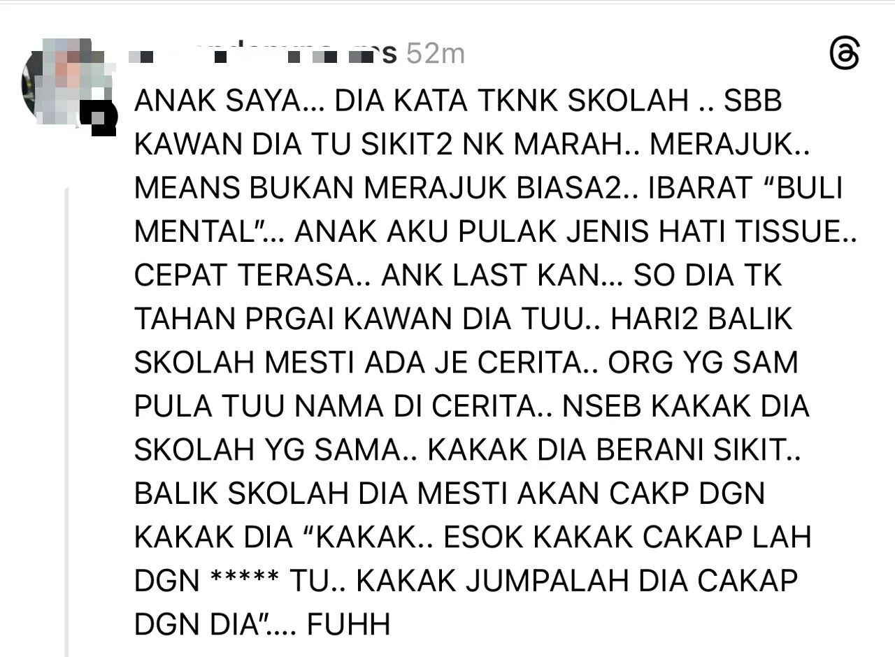 Buli Murid Sekolah Rendah: Kisah Trauma Darjah 1 Buat Ramai Sebak & Terbuka Mata