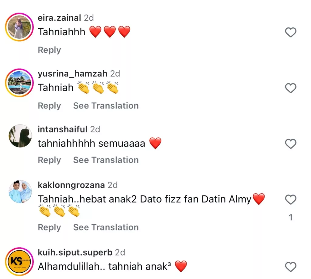 “Syukur Ada Manis Dihujung Tahun…” Tiga Anak Almy Nadia, Fizz Fairuzz Raih Anugerah Akademik