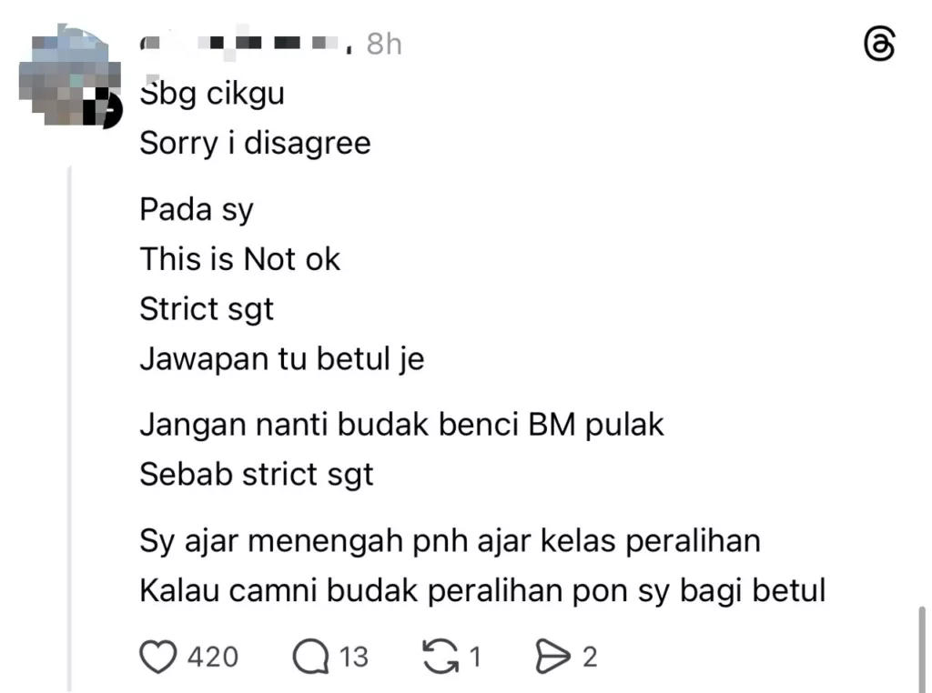 “Maksud Sama Pun Salah?” Cikgu Terlalu ‘Straight’, Jawapan Anak 6 Tahun Dianggap Salah Jadi Pedebatan