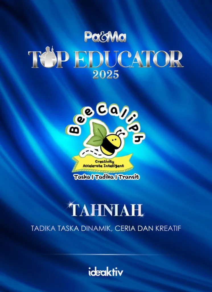 Bee Caliph Dinobatkan Sebagai Tadika Taska Dinamik, Ceria & Kreatif Untuk Top Educator Pa&Ma 2025 