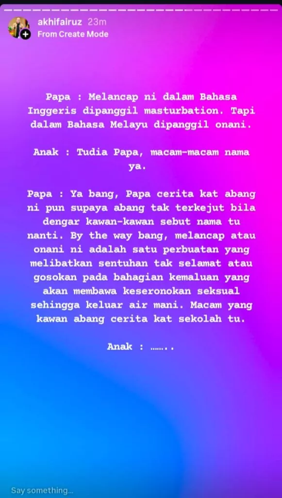 Anak Tanya Tentang Onani? Jangan Panik, Ini Cara Bijak Ibu Bapa Bertindak