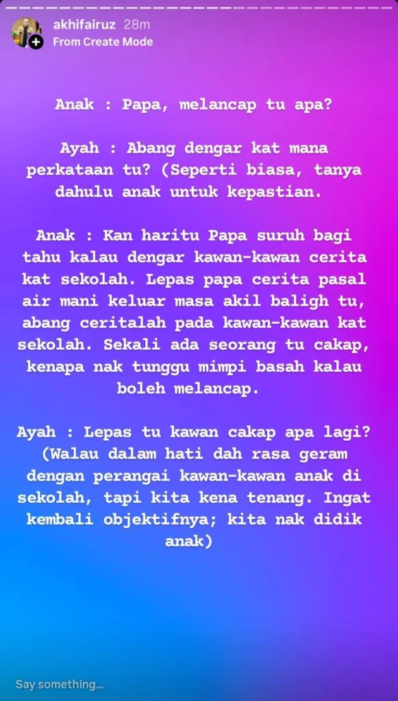 Anak Tanya Tentang Onani? Jangan Panik, Ini Cara Bijak Ibu Bapa Bertindak