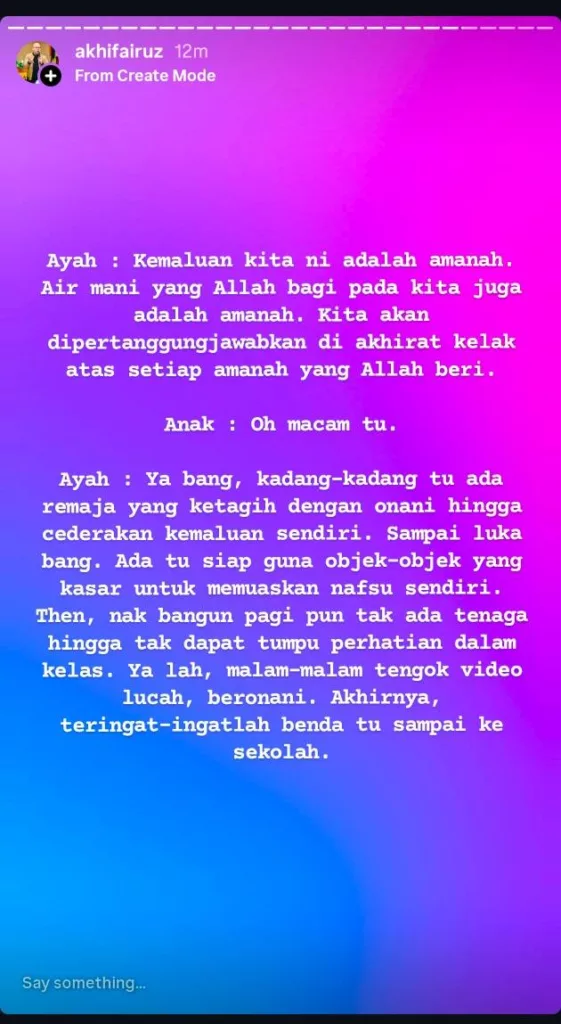Anak Tanya Tentang Onani? Jangan Panik, Ini Cara Bijak Ibu Bapa Bertindak