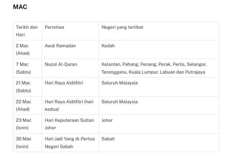 Cuti Umum Malaysia 2026: Senarai Lengkap & Perancangan Keluarga Lebih Bijak 16 Cuti Umum Malaysia 2026: Senarai Lengkap & Perancangan Keluarga Lebih Bijak
