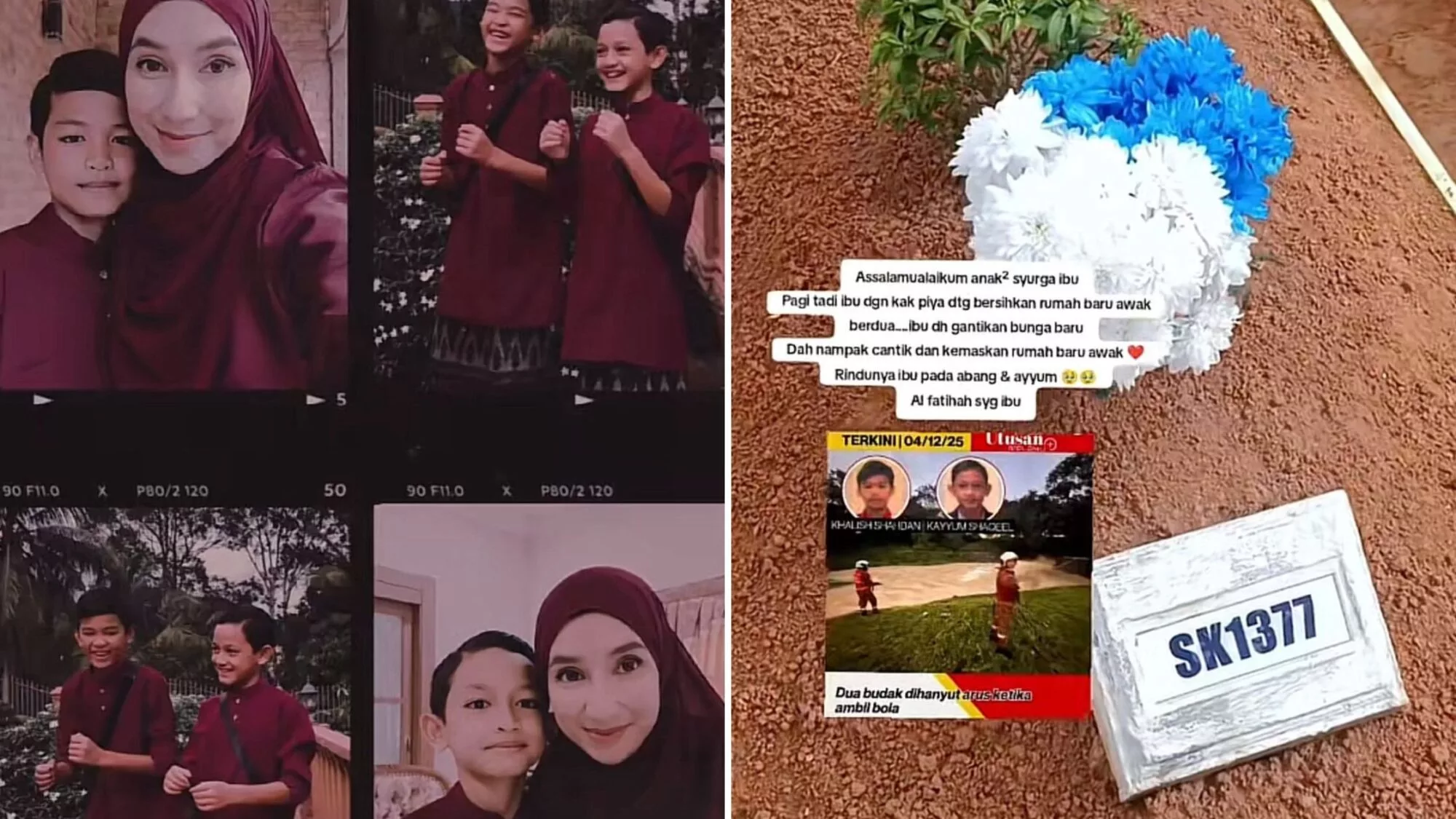 "Hari Ini Genap 6 Minggu Pemergian Buah Hati Ibu Khalish & Kayyum..." Meruntun Jiwa Luahan Ibu Kehilangan Dua Anak Serentak Dalam Arus Deras