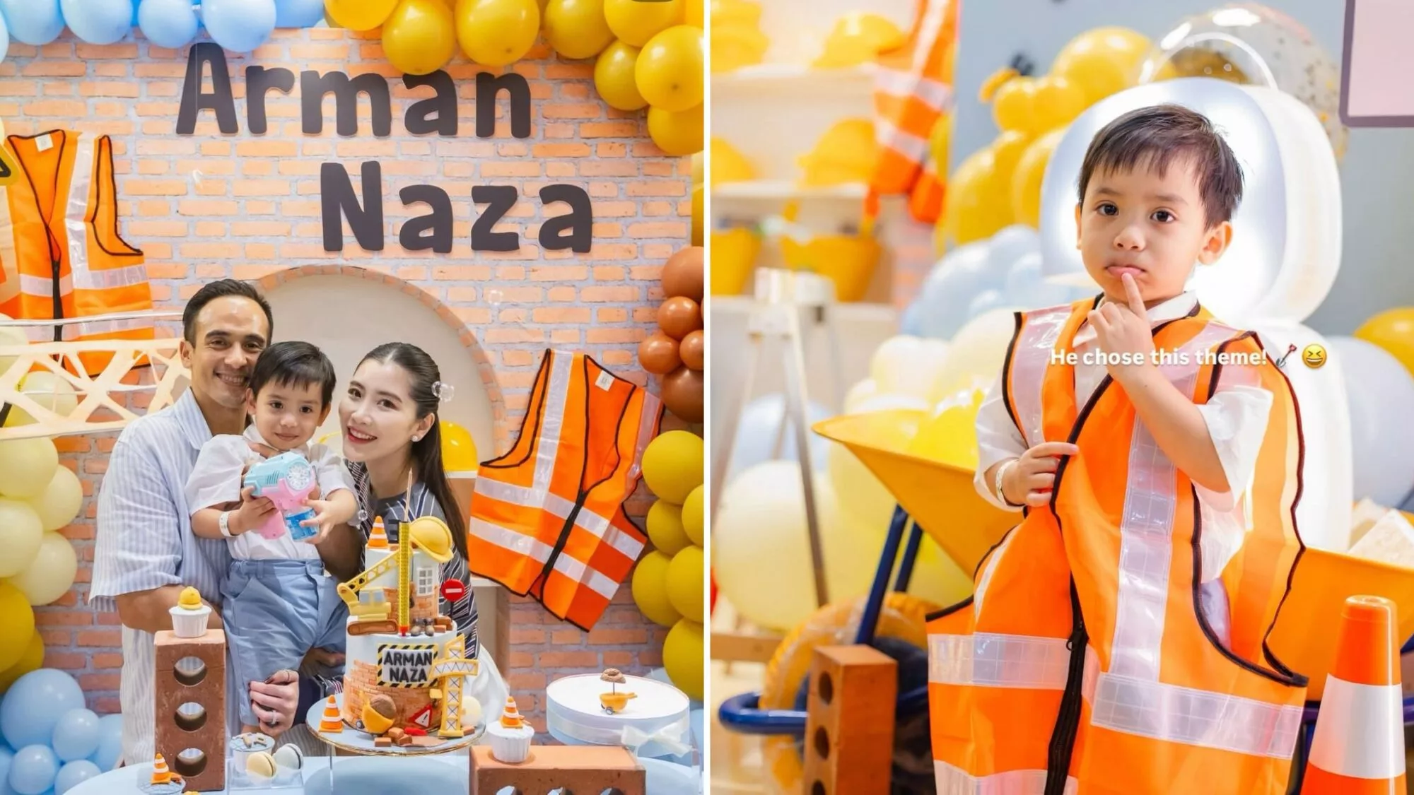 Hari Lahir Arman Naza: Cucu Billionaire, Buah Hati Chryseis Tan Genap Usia 3 Tahun Pilih Tema Construction