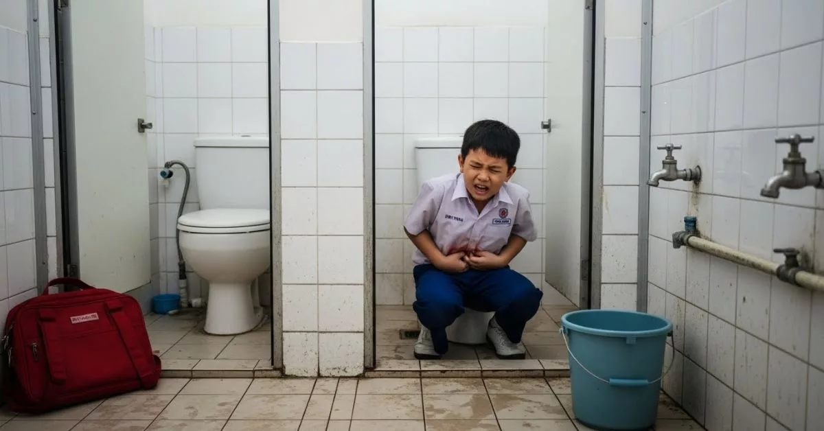 Hari Pertama Sekolah Jadi Trauma! Anak Tahun 1 Terberak Dalam Seluar Akibat Gangguan Air