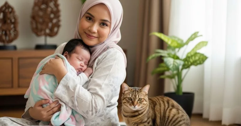 Ibu Baru Bersalin Risau Bawa Bayi Balik Rumah, Takut Alergi Kucing. Bahaya Ke?