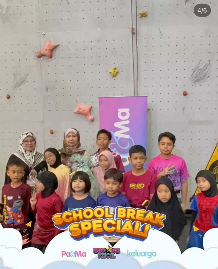 ‘Wall Climbing’ Cetus Keberanian Anak, Program Cuti Sekolah Pa&Ma & Bintang Kecil Realisasi Matlamat
