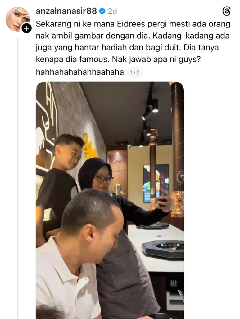 Comel & Petah: Anak Anzalna Nasir Curi Perhatian Netizen, Kepetahan Eidrees Buat Ramai Jatuh Hati