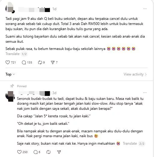 Sebak: Bantuan Awal Sekolah Lambat, Ibu Terpaksa Batal Beli Buku Sekolah Anak 8 Sebak: Bantuan Awal Sekolah Lambat, Ibu Terpaksa Batal Beli Buku Sekolah Anak