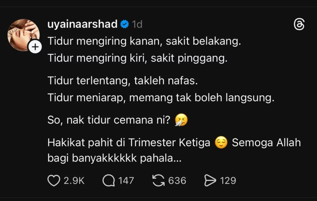 Uyaina Arshad Hamil Anak Ketiga, Rahsiakan Jantina Demi Detik Kejutan Paling Indah