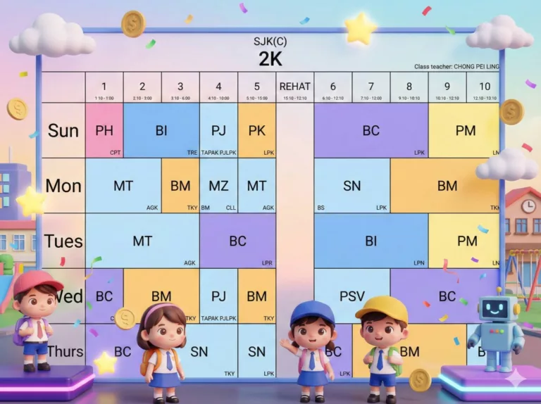 Cara Mudah & Kreatif Ubah Jadual Sekolah Anak Jadi Lebih Comel, Guna 3 Prompt Ni!