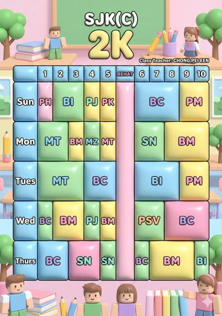 Cara Mudah & Kreatif Ubah Jadual Sekolah Anak Jadi Lebih Comel, Guna 3 Prompt Ni!