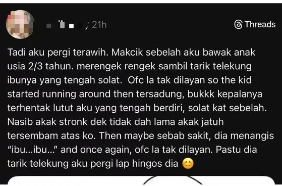 Solat Tarawih Terganggu, Kanak-Kanak Buat 'Aksi' Di Masjid, Wanita Luah Kecewa, Ini Hukum Syarak Yang Ramai Terlepas Pandang! 8 Solat Tarawih Terganggu, Kanak-Kanak Buat ‘Aksi’ Di Masjid, Wanita Luah Kecewa, Ini Hukum Syarak Yang Ramai Terlepas Pandang!