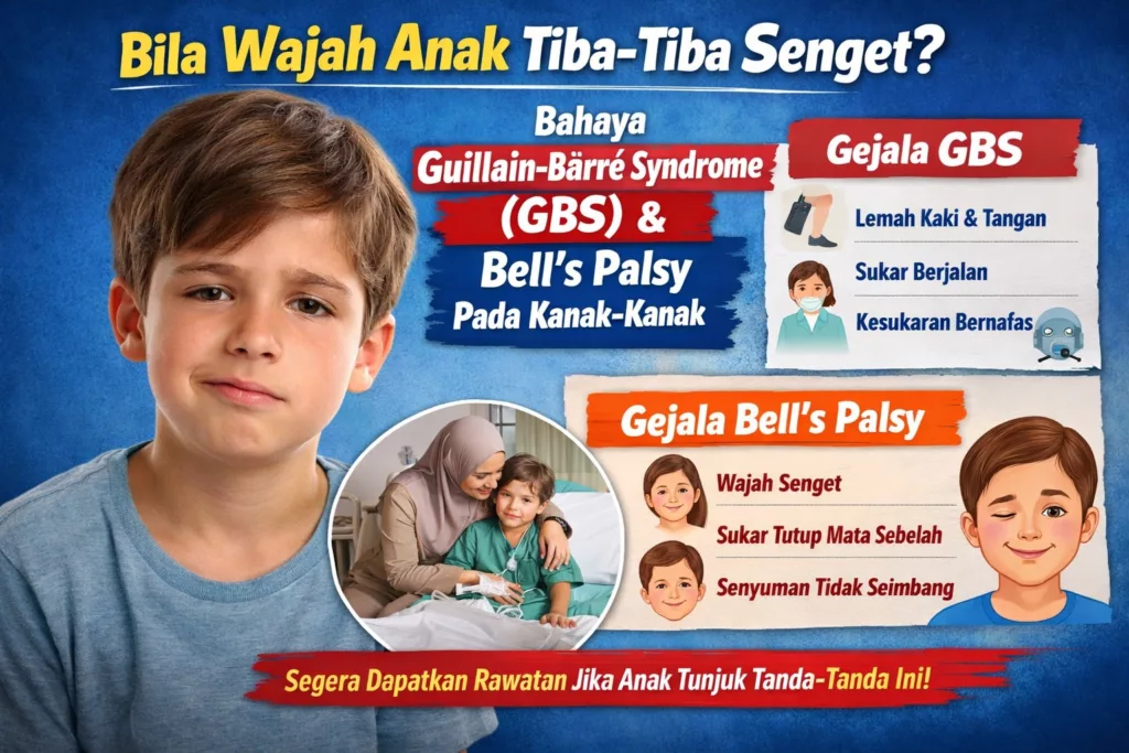 GBS Atau Bell’s Palsy? Penyakit Saraf Mengejutkan Anak Selebriti Ini Cetus Kebimbangan Ibu Bapa 10 GBS Atau Bell’s Palsy? Penyakit Saraf Mengejutkan Anak Selebriti Ini Cetus Kebimbangan Ibu Bapa