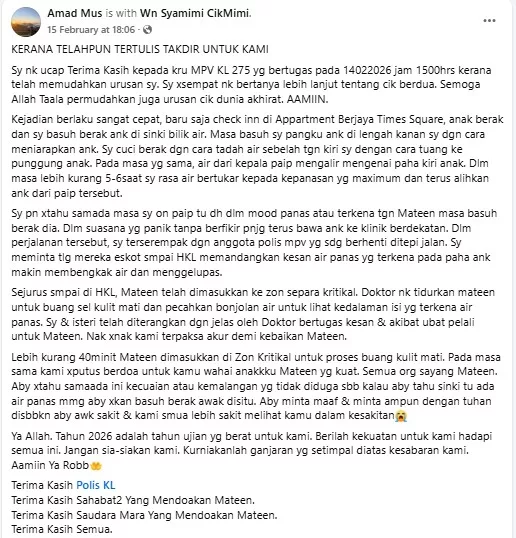 Bapa Terkejut Air Paip Tiba-Tiba Jadi Panas Ketika Bersihkan Anak, Kaki Melecur Teruk 12 Bapa Terkejut Air Paip Tiba-Tiba Jadi Panas Ketika Bersihkan Anak, Kaki Melecur Teruk