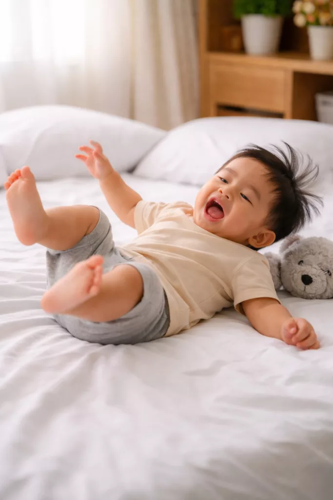 Anak Jatuh Atas Tilam: Ingat Biasa Rupanya Bahaya, Bibir Bertukar Biru Buat Ibu Ayah Panik