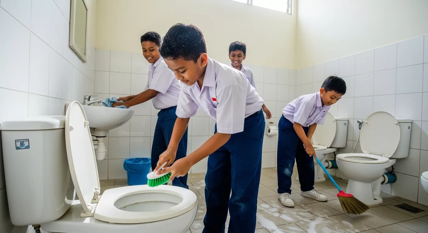 Pelajar Cuci Tandas Sekolah, Latih Jati Diri Atau Beban Baharu?