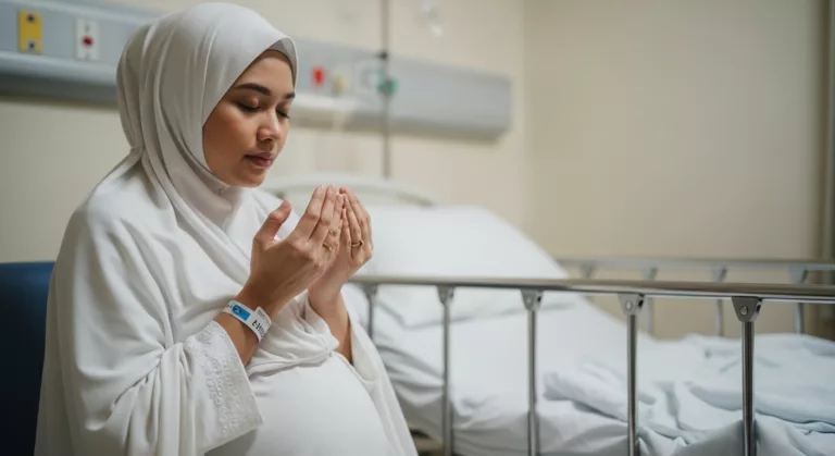 Solat Ketika Sakit Bersalin. Air Ketuban & Darah Dah Keluar, Masih Wajib Solat?