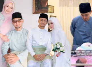 Sufian Suhaimi timang anak perempuan