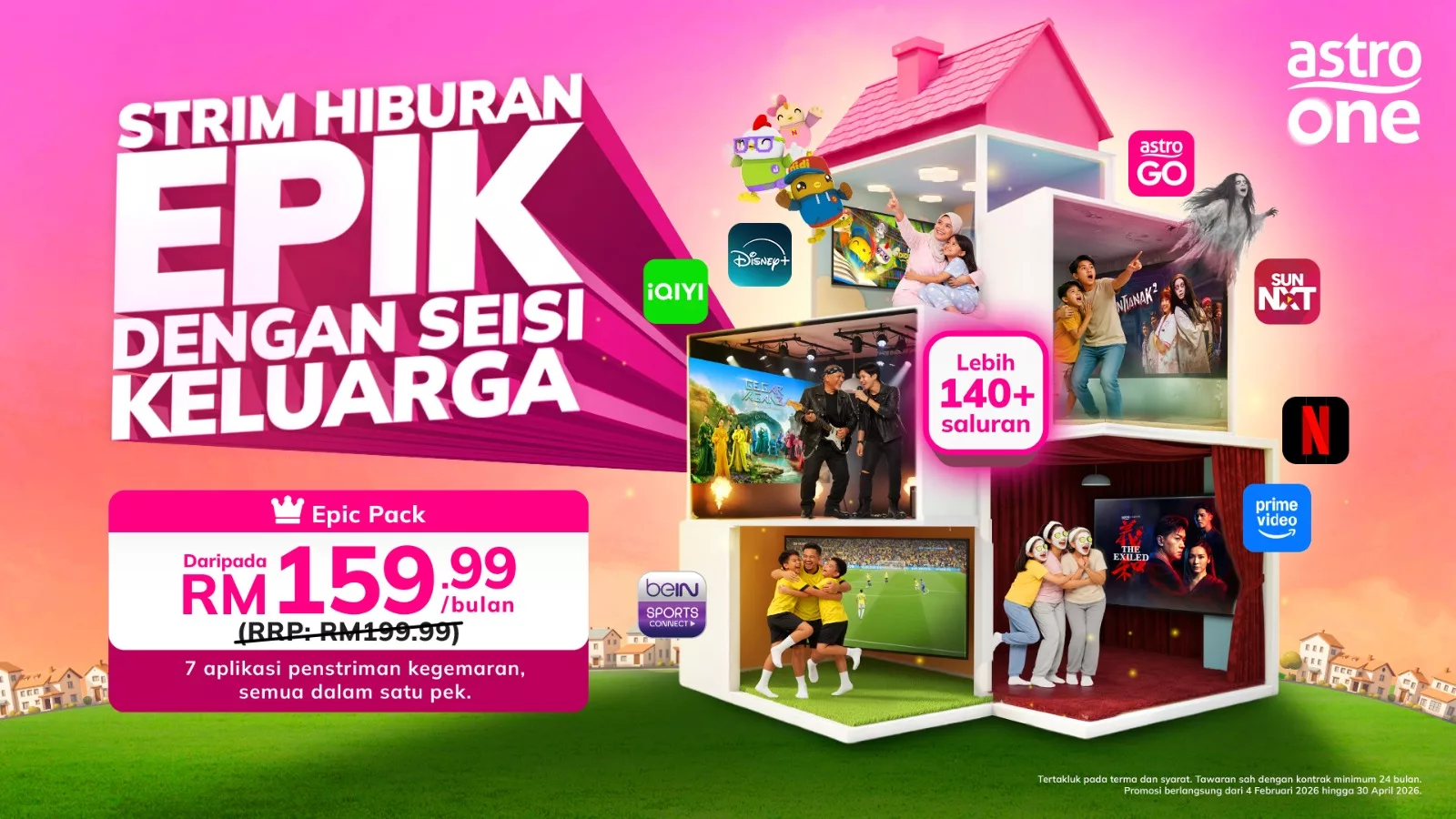 Ada 7 Aplikasi Penstriman, Lebih Jimat Bersama Astro One: Epic Pack. Baru Syok Layan Cerita Kegemaran!