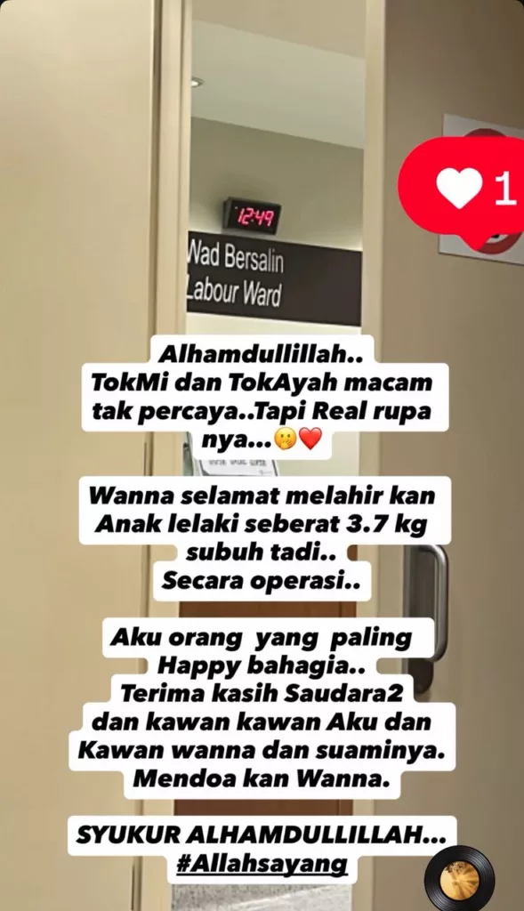 Bahagia Bertambah, Wanna Ali Kini Bergelar Ibu