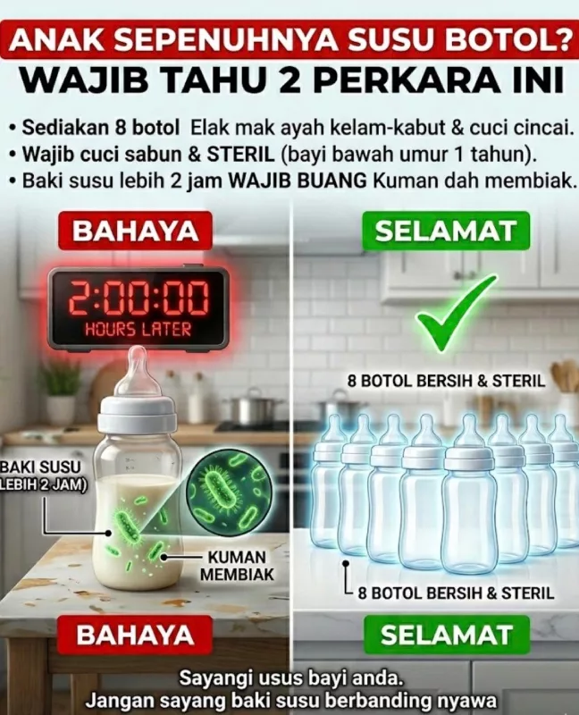 Ramai Ingat Dua Botol Susu Dah Cukup, Rupanya Ini Bilangan Yang Betul & Selamat Kena Ada Di Rumah 4 Ramai Ingat Dua Botol Susu Dah Cukup, Rupanya Ini Bilangan Yang Betul & Selamat Kena Ada Di Rumah