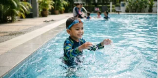 anak demam lepas mandi kolam