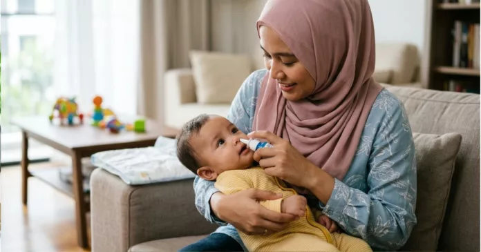 ini cara guna saline nasal spray