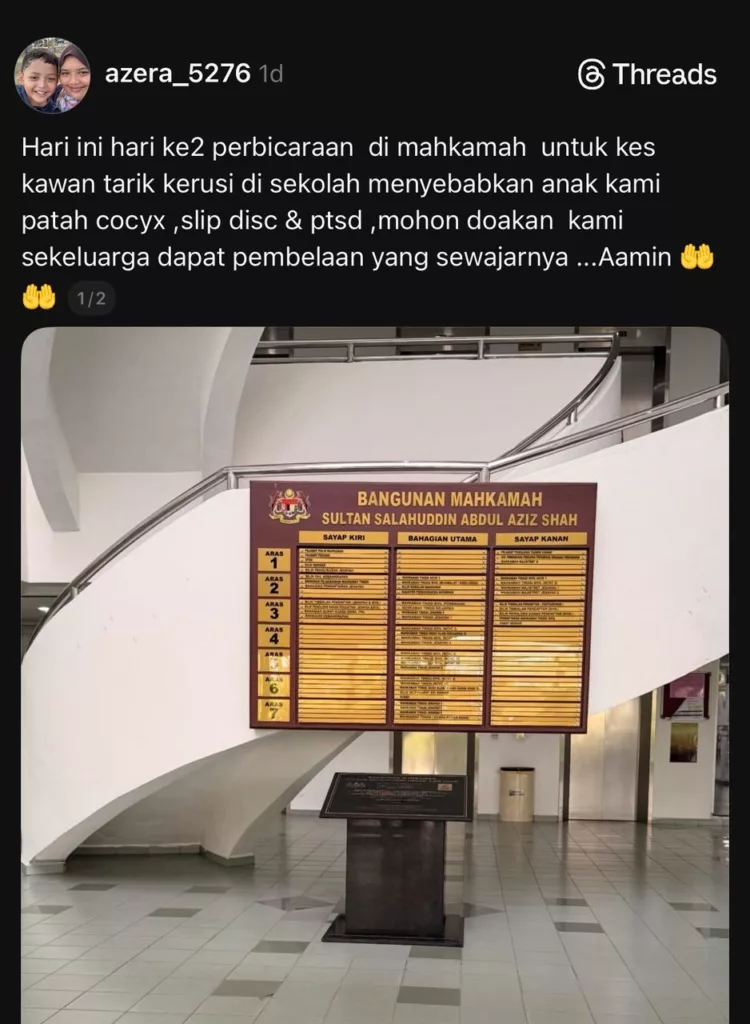 Mangsa Tarik Kerusi Derita Menanggung Sakit, Ibu Tuntut Keadilan