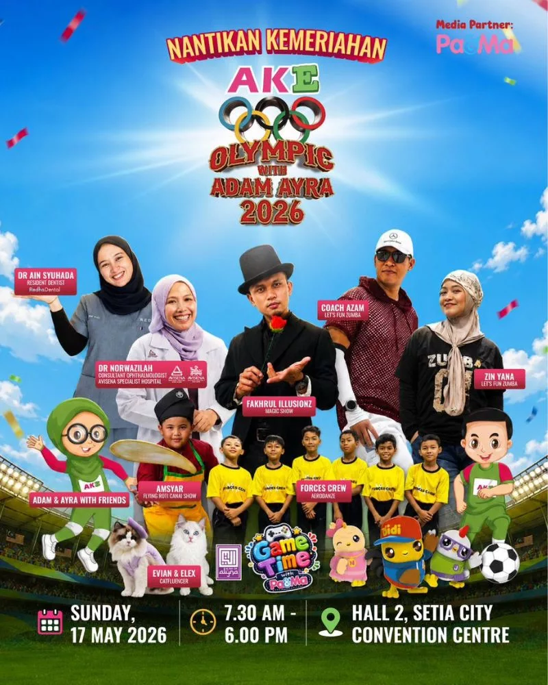 Gabungan Sukan, Kesihatan & Edutainment di AKE Olympic with Adam & Ayra 2026, Janjikan Kelainan Istimewa!